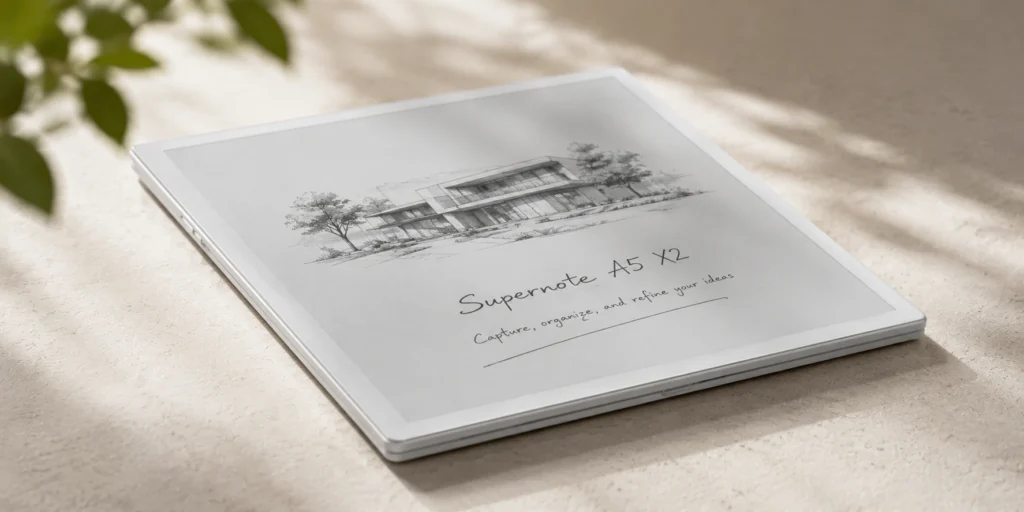 Supernote A5 X2 Manta e ink tablet with FeelWrite 2 matte writing surface